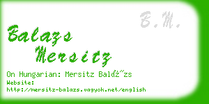 balazs mersitz business card